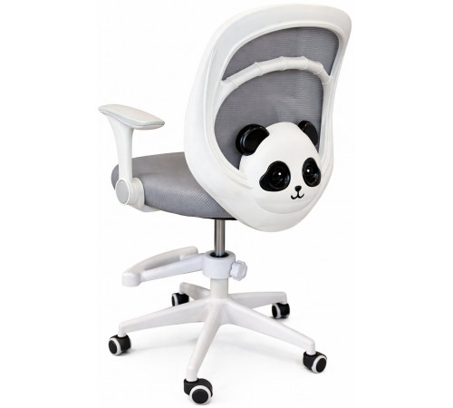 Кресло вращающееся детское с подставкой для ног PERFECT KIDS PANDA GRAY Perfect Home Серый (PFH-092110)