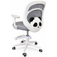 Кресло вращающееся детское с подставкой для ног PERFECT KIDS PANDA GRAY Perfect Home Серый (PFH-092110)