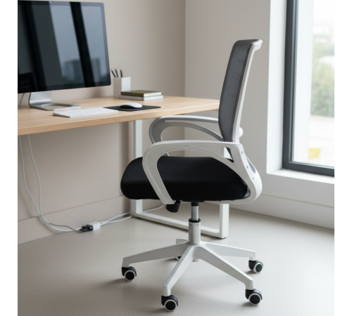 Кресло компьютерное с подлокотниками Perfect Home OC - 618w Серый (PFH - 092056)