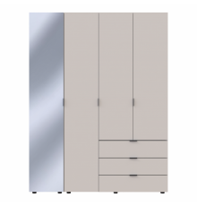 Комплект шкафов для одежды Doros Гелар (2 шт.) 155х49,5х203,4 см Зеркало/Кашемир (DRS-011259)
