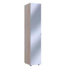 Шкаф-пенал с зеркалом Doros Гелар 39х49,5х203,4 см Дуб сонома (DRS-011131)