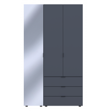 Комплект шкафов для одежды Doros Гелар (2 шт.) 116,5х49,5х203,4 см Зеркало/Графит (DRS-011133)