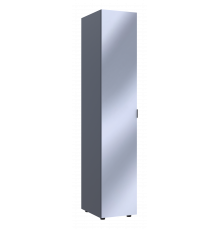 Шкаф-пенал с зеркалом Doros Гелар 39х49,5х203,4 см Графит (DRS-011130)