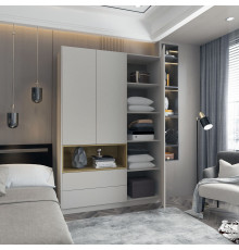 Шкаф для одежды с нишей Doros Дэйл 150х52х220 см Кашемир/Дуб артизан (DRS-011285)