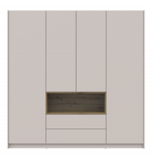 Шкаф для одежды с нишей Doros Дэйл 206х52х220 см Кашемир/Дуб артизан (DRS-011286)