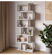 Стелаж-змейка М-ЗОН Джеко 700 Нимфея Альба (белый) (MZN-031010)