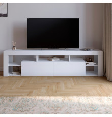 Тумба под телевизор с 5 полками М-ЗОН Джеко 200 Нимфея Альба (белый) (MZN-031037)