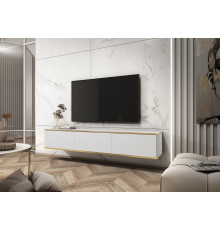 Тумба под телевизор навесная Perfect Home Оро/Oro 3-дверная RTV175 Белый (PFH-091353)