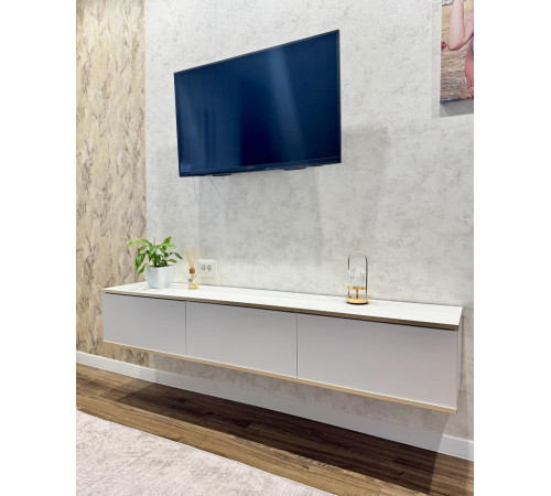 Тумба под телевизор навесная Perfect Home Оро/Oro 3-дверная RTV175 Белый (PFH-091353)