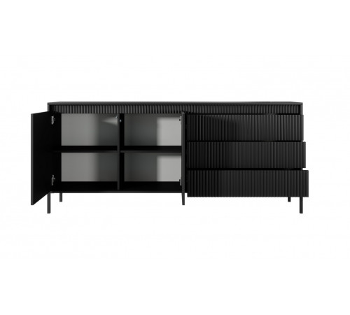 Комод Perfect Home Сенсо/Senso 2-дверный с 3 ящиками 2D3S/187 Черный (PFH-091136)