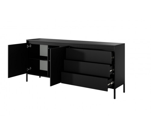 Комод Perfect Home Сенсо/Senso 2-дверный с 3 ящиками 2D3S/187 Черный (PFH-091136)