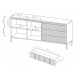 Комод Perfect Home Сенсо/Senso 2-дверный с 3 ящиками 2D3S/187 Черный (PFH-091136)
