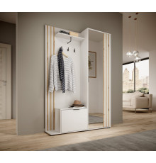 Прихожая с зеркалом Perfect Home Нелли / Nelly 2-дверный Белый/дуб артизан (PFH-091303)