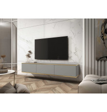 Тумба под телевизор навесная Perfect Home Оро/Oro 3-дверная RTV175 Серый (PFH-091360)