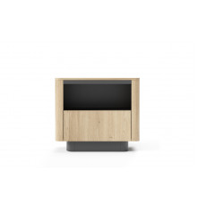 Тумба прикроватная Perfect Home Торро / Torro 1S/63 с 1 ящиком Дуб кремона/черный (PFH-091419)