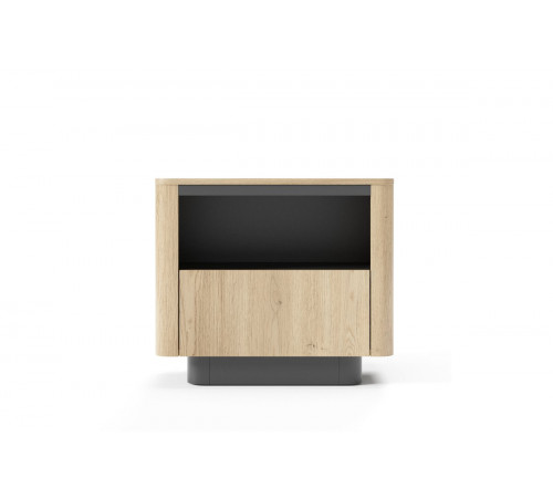 Тумба прикроватная Perfect Home Торро / Torro 1S/63 с 1 ящиком Дуб кремона/черный (PFH-091419)