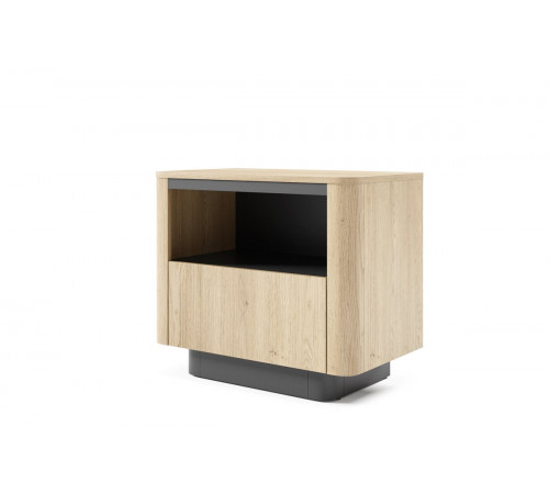 Тумба прикроватная Perfect Home Торро / Torro 1S/63 с 1 ящиком Дуб кремона/черный (PFH-091419)