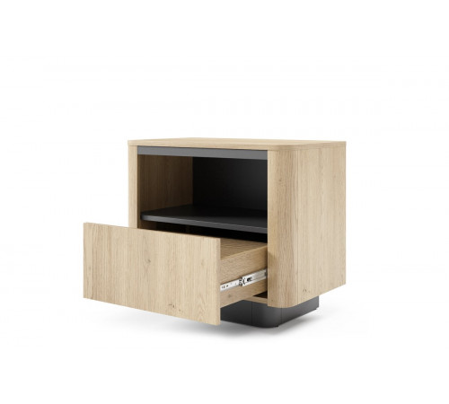 Тумба прикроватная Perfect Home Торро / Torro 1S/63 с 1 ящиком Дуб кремона/черный (PFH-091419)