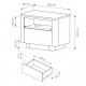 Тумба прикроватная Perfect Home Торро / Torro 1S/63 с 1 ящиком Дуб кремона/черный (PFH-091419)