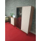 Витрина высокая с подсветкой Вичи / Vici WT103 2-дверная Орех/кашемир Perfect Home Польша (PFH-091278)