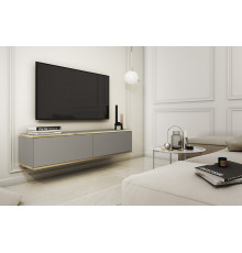 Тумба под телевизор навесная Perfect Home Оро/Oro 2-дверная RTV135 Серый (PFH-091350)