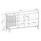 Комод с подсветкой Вичи / Vici K154 3-дверный Орех/кашемир Perfect Home Польша (PFH-091276)