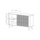 Комод Perfect Home Ланте/Lante 1-дверный с 3 ящиками и золотыми ножками 1D3S/138 Черный (PFH-091192)