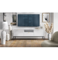 Тумба под телевизор Perfect Home Новая/Nova 2-дверная с 1 ящиком и черными ножками RTV154 Белый (PFH-091225)