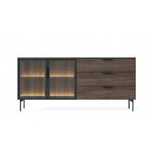 Комод с подсветкой Perfect Home Луми / Lumi 2D3S/181 2-дверный с 3 ящиками Дуб Дунин (PFH-091385)