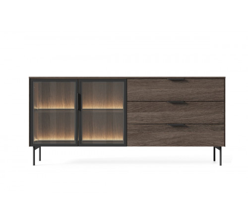 Комод с подсветкой Perfect Home Луми / Lumi 2D3S/181 2-дверный с 3 ящиками Дуб Дунин (PFH-091385)