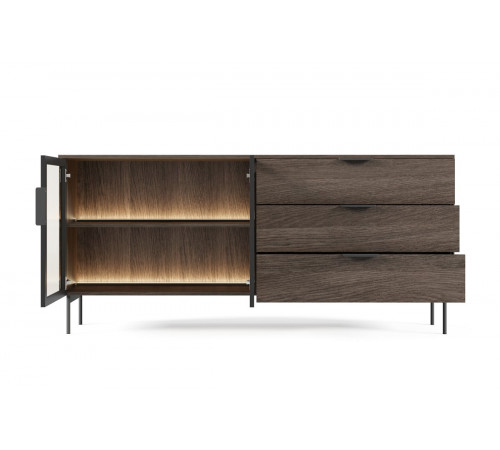 Комод с подсветкой Perfect Home Луми / Lumi 2D3S/181 2-дверный с 3 ящиками Дуб Дунин (PFH-091385)