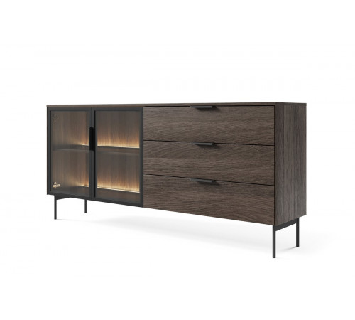 Комод с подсветкой Perfect Home Луми / Lumi 2D3S/181 2-дверный с 3 ящиками Дуб Дунин (PFH-091385)
