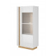Витрина низкая Perfect Home Арко / Arco 1-дверная 1D1W/72 Белый глянец/дуб грандсон (PFH-091030)