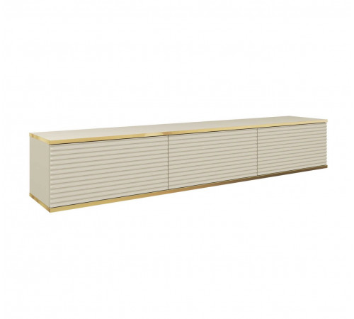 Тумба под телевизор навесная Perfect Home Оро/Oro 3-дверная RTV175 MDF Бежевый (PFH-091366)