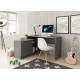 Стол офисный письменный Perfect Home Тео / Teo 3S/138 с 3 ящиками Графит (PFH-091166)