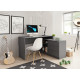 Стол офисный письменный Perfect Home Тео / Teo 3S/138 с 3 ящиками Графит (PFH-091166)