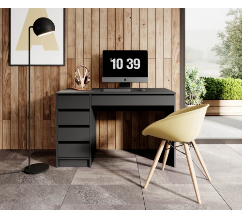 Стол туалетный письменный Perfect Home Ада/Ada 5S/120 с 5 ящиками Антрацит (PFH-091308)
