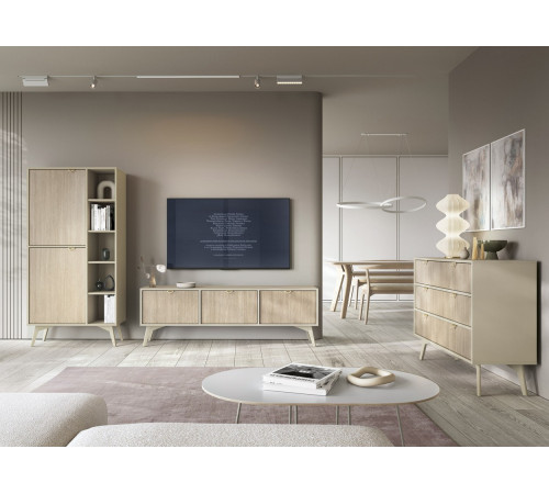 Комод Perfect Home Форест / Forest KSZ106 с 3 ящиками Беж песочный/пихта сканди (PFH-091481)