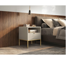 Тумба прикроватная Perfect Home Новая/Nova с 1 ящиком и золотыми ножками S54 Кашемир (PFH-091255)