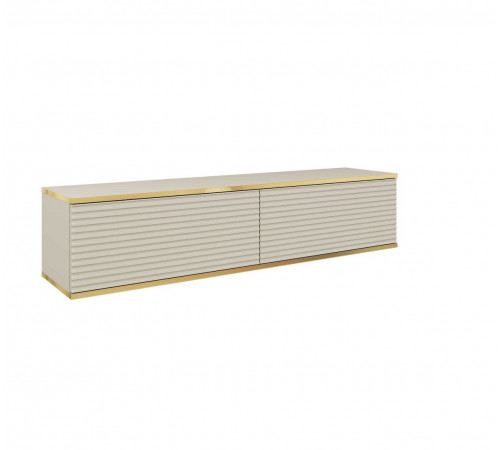 Тумба под телевизор навесная Perfect Home Оро/Oro 2-дверная RTV135 MDF Бежевый (PFH-091356)