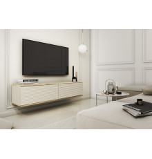 Тумба под телевизор навесная Perfect Home Оро/Oro 2-дверная RTV135 MDF Бежевый (PFH-091356)