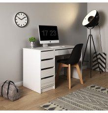 Стол туалетный письменный Perfect Home Ада/Ada 5S/120 с 5 ящиками Белый глянец (PFH-091306)