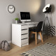 Стол туалетный письменный Perfect Home Ада/Ada 5S/120 с 5 ящиками Белый глянец (PFH-091306)