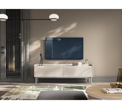 Тумба под телевизор Perfect Home Левел / Level 2-дверная 2D/153 Беж/дуб сканди (PFH-091158)