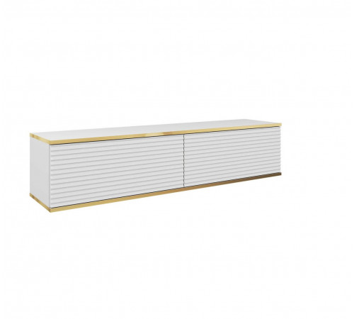 Тумба под телевизор навесная Perfect Home Оро/Oro 2-дверная RTV135 MDF Белый (PFH-091354)