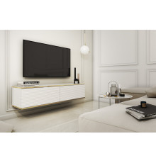 Тумба под телевизор навесная Perfect Home Оро/Oro 2-дверная RTV135 MDF Белый (PFH-091354)