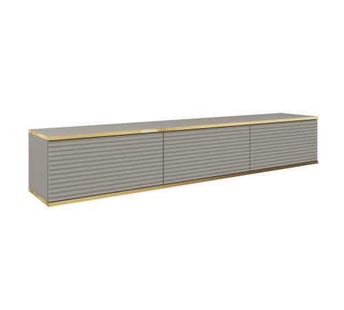 Тумба под телевизор навесная Perfect Home Оро/Oro 3-дверная RTV175 MDF Серый (PFH-091365)