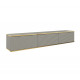 Тумба под телевизор навесная Perfect Home Оро/Oro 3-дверная RTV175 MDF Серый (PFH-091365)