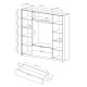 Шкаф для одежды Perfect Home Милтон / Milton 4-дверный с зеркалом 4D2S/220 Каштан/антрацит (PFH-091085)