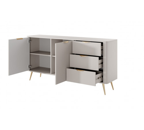 Комод Perfect Home Ланте/Lante 2-дверный с 3 ящиками и золотыми ножками 2D3S/163 Беж (PFH-091180)